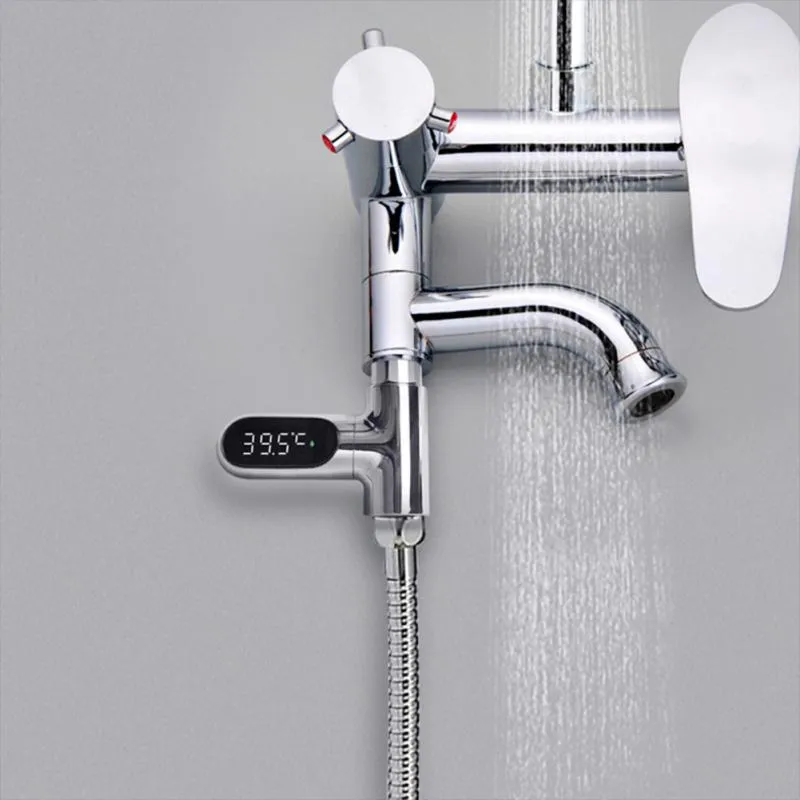 Douche de température d'eau compteur de cuisine thermomètre LED thermomètre numérique 360 ° rotatif de soins bébé ABS pc thermométor pour salle de bain