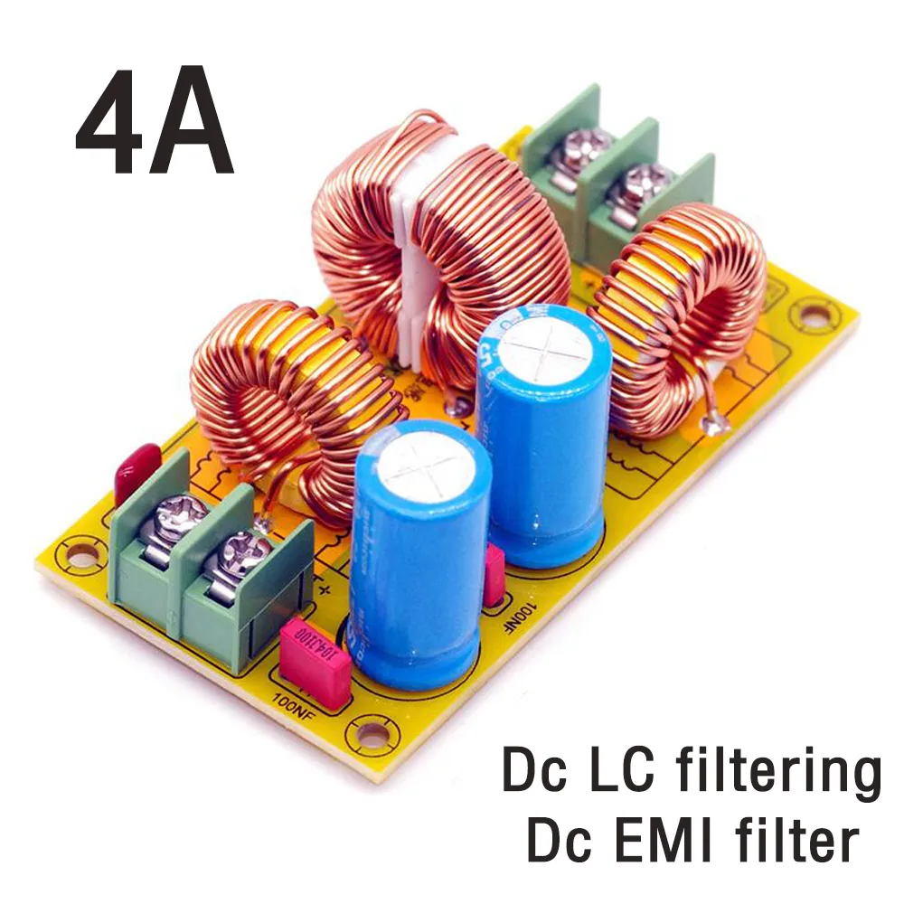 2A 4A 10A 20a DC LC Filtre EMI Elektromanyetik Girişim Filtresi EMC FCC Güvenlik Araba Ses Yüksek Frekanslı Filtre