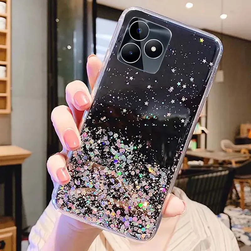 Realme C53 Phone Case: Glitter Star Soft Silicone TPU Cover