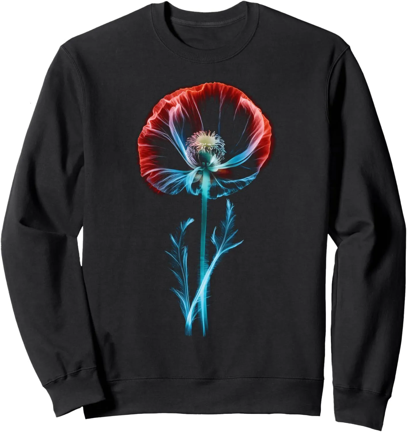 Save Big on Bulk Flower Long Sleeve Shirt For Men Mens Designer Floral  Shirts Long Sleeve Sweatshirt With Poppy Flower Art, Red And Blue Botanical  - Main Image