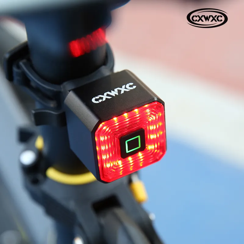 CXWXC دراجة الدراجة الخفيفة شحن USB شحن MTB الخليط IPX4 مقاوم للماء الضوء الخلفي الذكية لضوء الدراجات الجبلية على الطريق ملحقات الدراجات الجبلية