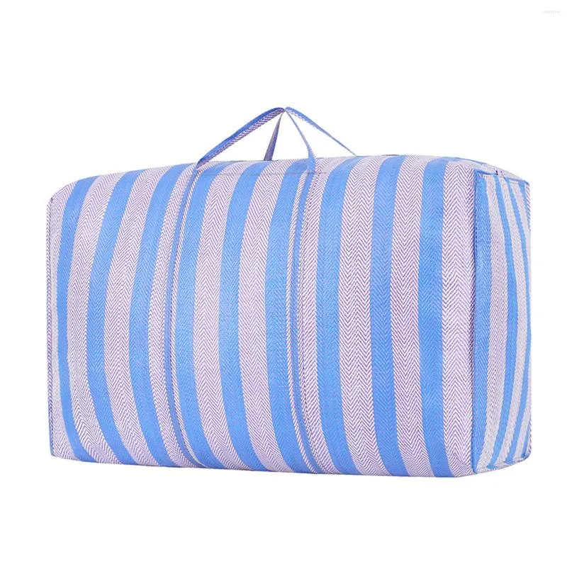 Sacs de rangement en tissu en nylon robuste se déplaçant avec des poignées solides et un sac à fermeture à glissière pour le placard de chambre à coucher