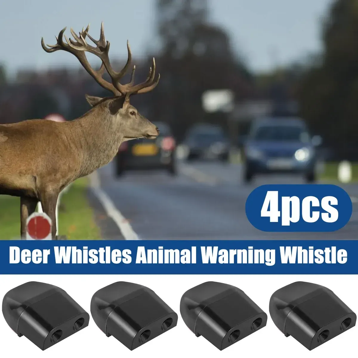 4Pcs Deer Warning Whistles Device Portable Deer Repelling Whistles Mini Car Safety Deer Whistle Weather Resistant Animal Alert