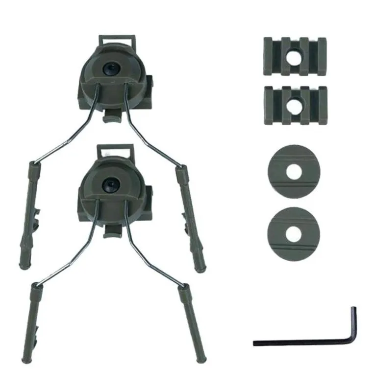 Trekking Poles Hjälm Rail Suspension Support Arc Headphone Adapter vänster och höger sida bilagor9979835