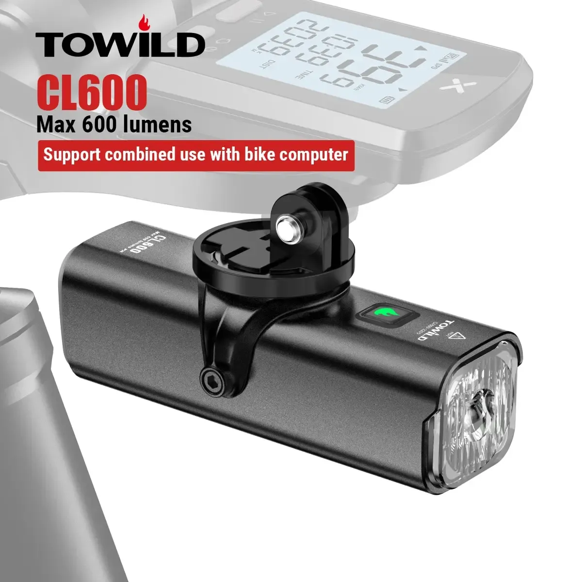 Towild Cl600 Lumen Bike światła przednia lampa typu C