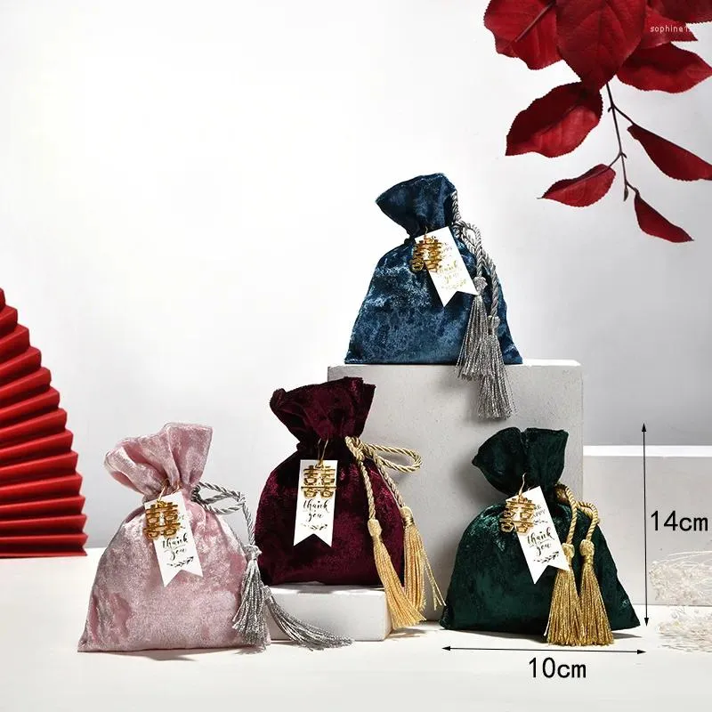 Enveloppe cadeau 2024 Boîte de sucre en velours Boîte de bonbons de mariage créatif Boîtes de douche de bébé pour la fête Favors Event Supplies Crestic Sacs Supply