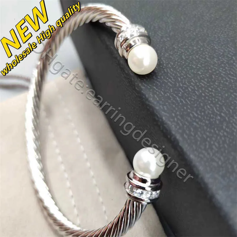 Crochet argent torsadé bracelet Fashion Men Bracelets Bracelet Bracelet 5 mm Wire Femme Câble Câble Bijoux Exquisite Simple Bijoux Accessoires Femmes X858