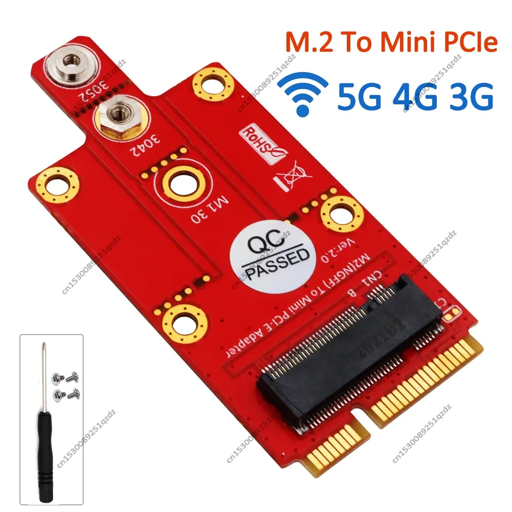 Kartlar M.2 - Mini PCIE Adaptör GPRS GSM LTE Modül Kartı NGFF M2 - Mini PCI Express PCIE için PC Destop dizüstü bilgisayar için 5G 4G 3G