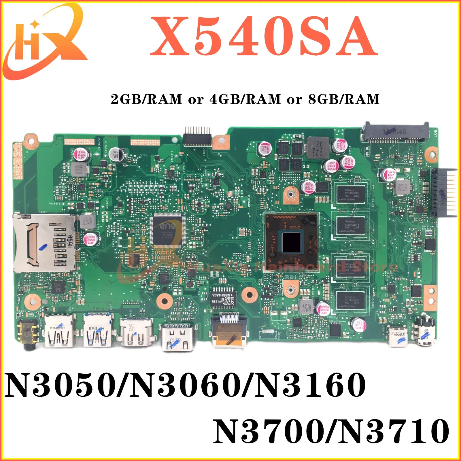 Motherboard X540S Mainboard For ASUS X540SA X540SAA F540SA A540SA R540SA D540SA Laptop Motherboard N3050/N3060/N3150 N3700/N3710 2GB/4GB/8GB