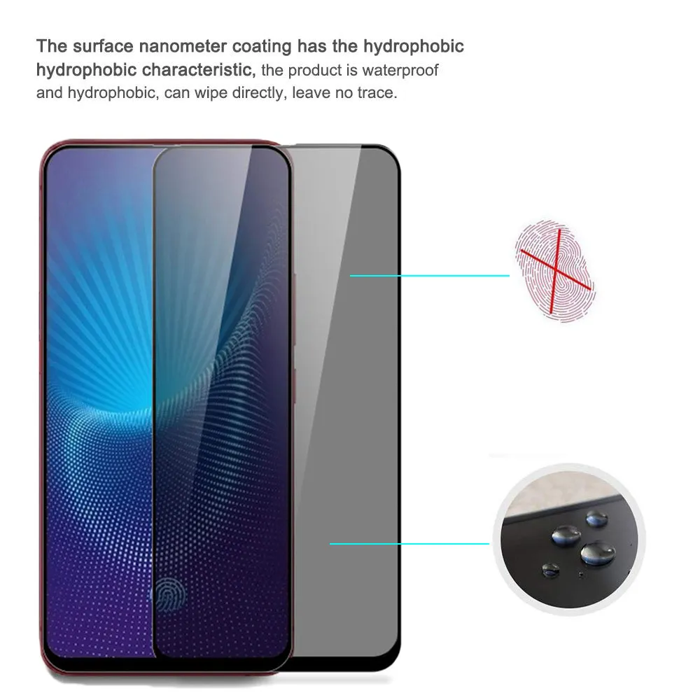 2in1 Privacy Glass Tempered For Honor x8 x7 x9 x7a 50se 20 Pro Camera Lens Protector para Honor 8a 8c 8x 9a 9c 9i 9x Película privada