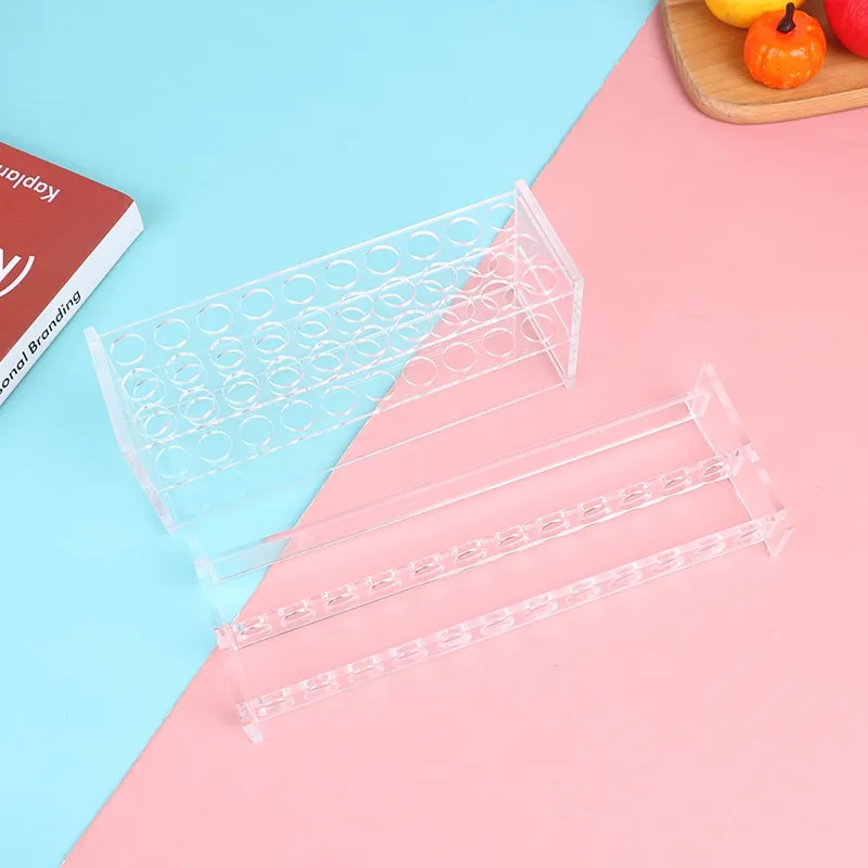 Clear Plastic Test Tube Holders Stand For 10ml Chemical Lab Colorimetric Tube Racks