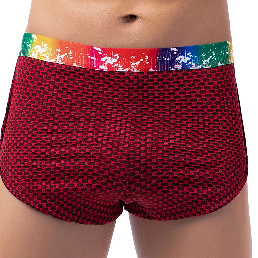 Briefas boxer Men Bulge bolsa confortável conforto Arqueiro xadrez respirável SHUT SHORT SHETS PAJAMA PENTES PANTES DE PANTA DE CAFEÇA DE PANTA