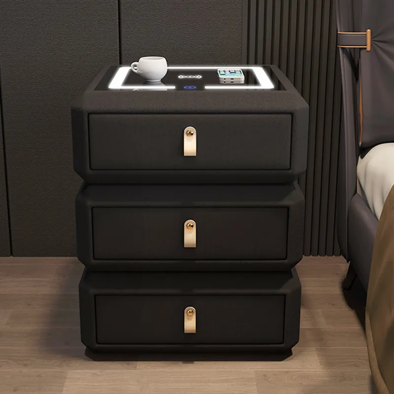 Nightstands Bedside Table Room Cabinet Smart Gamer Storage Cabinet Table إنشاء Nachttisch Furniture LSL25XP