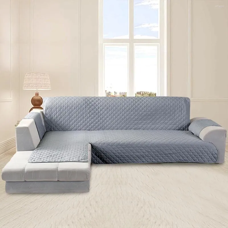 Tampas de cadeira Tapete de sofá de canto em forma de L para sala de estar coberta toalha de toalha de capa à prova d'água Protetor de móveis de estimação lavável