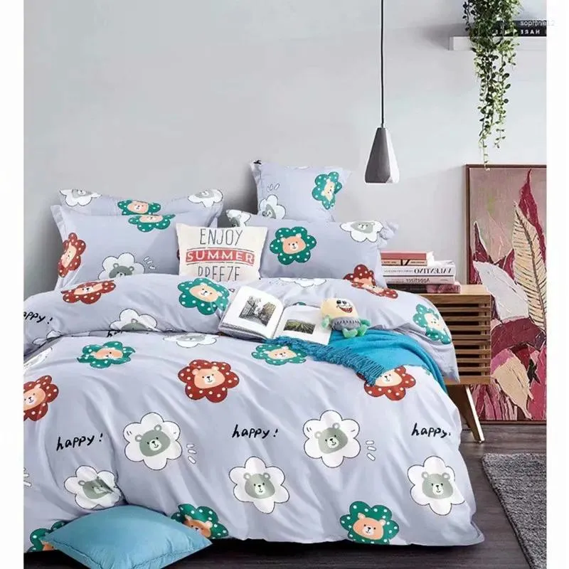 Bedding Sets Set For Girls Children King Size Duvet Cover Floral Comforter Double Printing Bedroom Decor