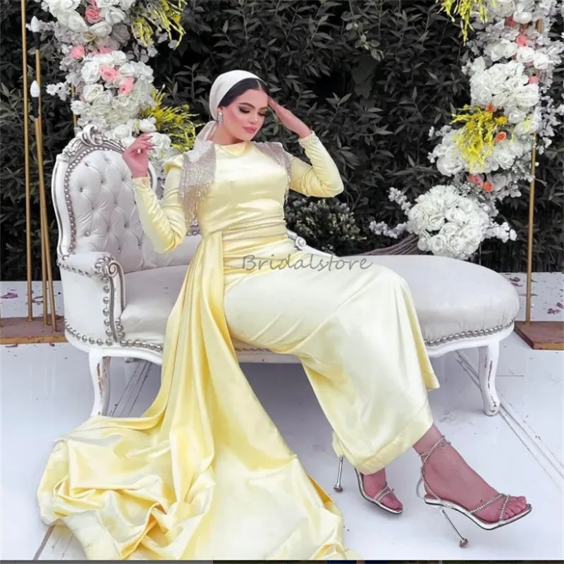 Yellow Arabic Evening Dresses With Tassle Beaded... From Bridalstore,  $109.4 | DHgate.Com