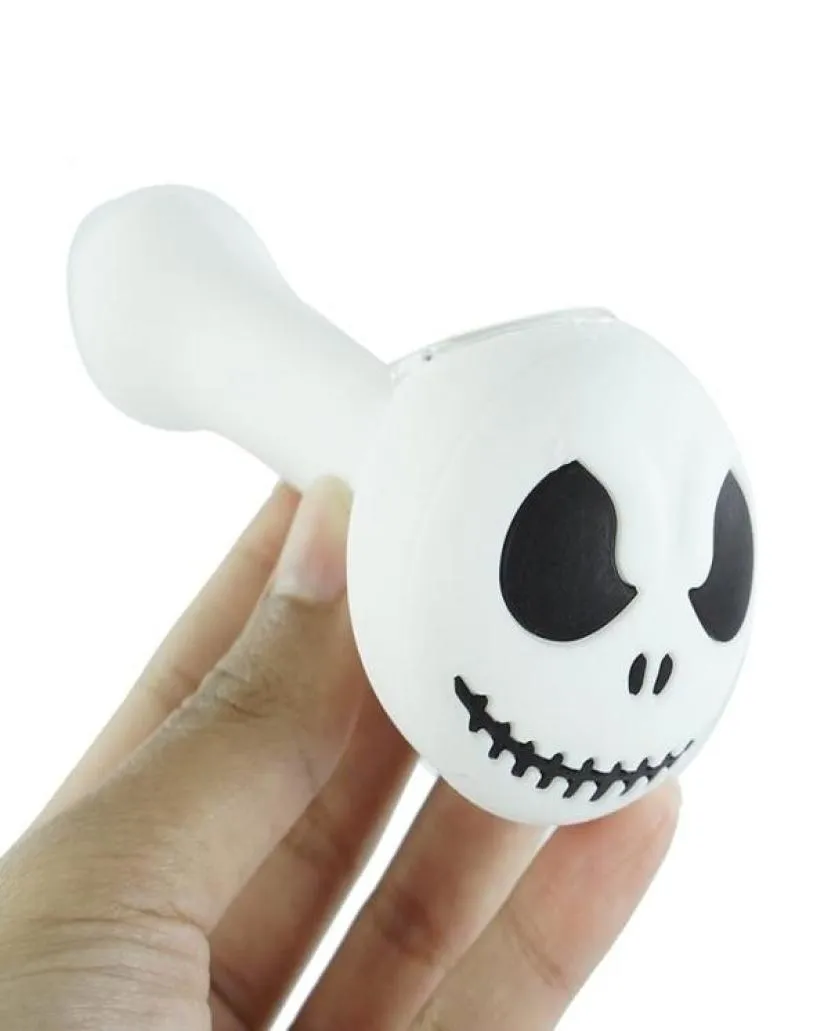 46 polegadas Halloween Silicone Skull Jack Fumando tubos de mão queimador de óleo Acessórios para ferramentas de tabaco Mini Pipe de água de água Dab Rigs7937046