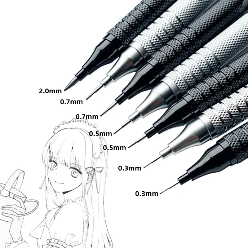 COOLHOOD Mechanical Pencil Metal Painting Automatic Pencil With Leads For Writing Drawing 0 3 0 5 0 7 0 9 1 3 2 0 3 0mm 8e1d1537 E5b4 476d B8fd 3a9bb4e287a7.23c871cd2945d02560e869e166f5b5b3 - View #7