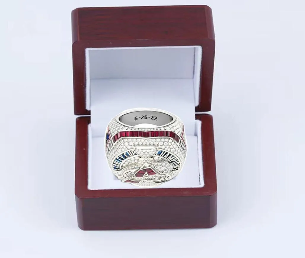 whole 2022 Cup ship Ring Set With Wooden Display Box Case Fan Gift for men s5478814