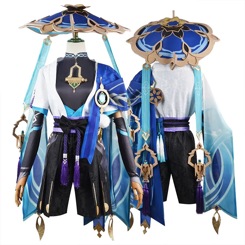 Wanderer Scaramouche Cosplay Genshin Impact Scaramouche Cosplay Cosplay kostuum uniforme kleding pruik volledig pak spel Scaramouche kostuums