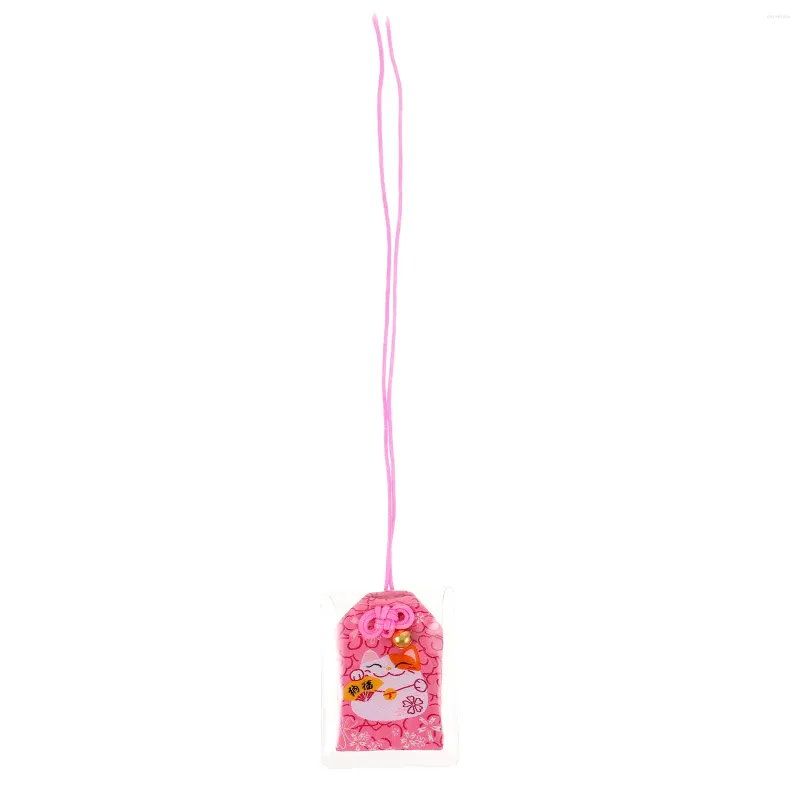 Decoratieve bloemen Guardian hanglagslandlijsten Japanse Omamori Charm Keychain Hangende decor Geschenk GOEDE FORTUN TAG Plastic Men vrouwen Charms