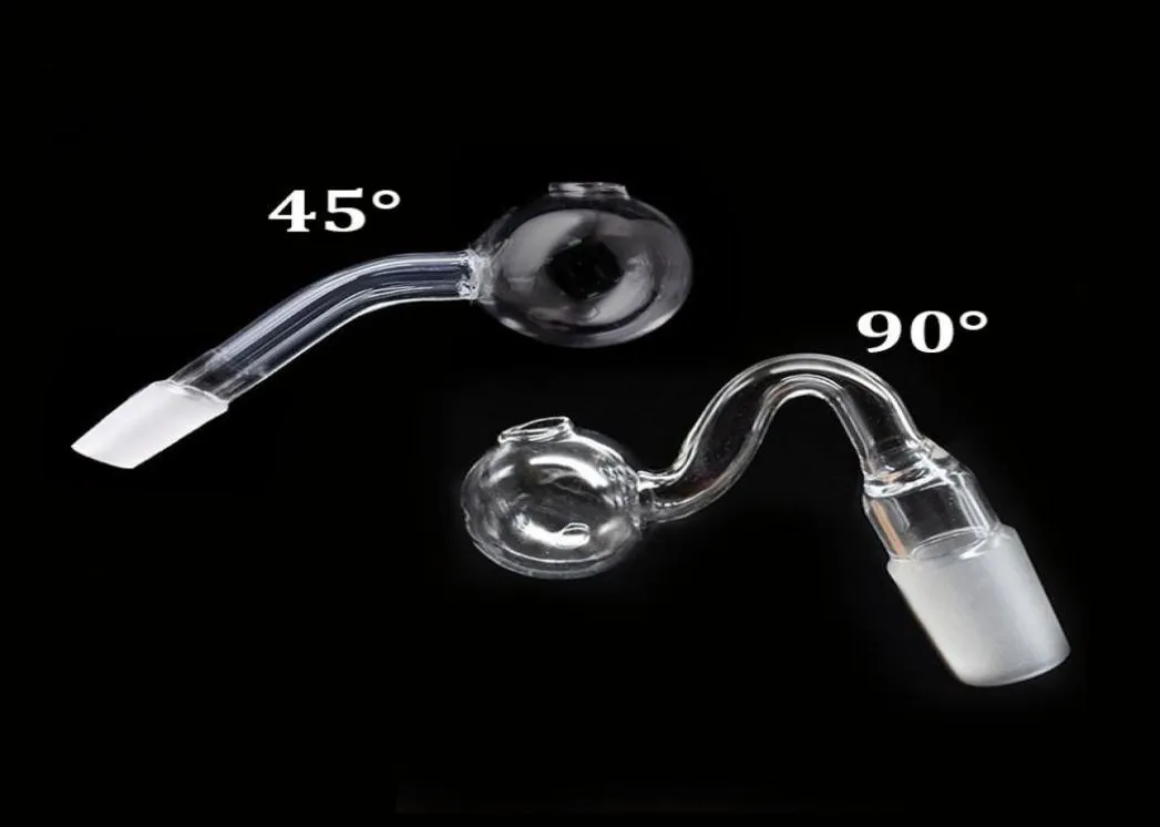 Pipe de brûleur d'huile en verre le moins cher épais 10 mm 14 mm 18 mm femelle mâle pyrex Brûleur d'huile transparente Pipe d'eau pour fumer l'eau 45 8875558