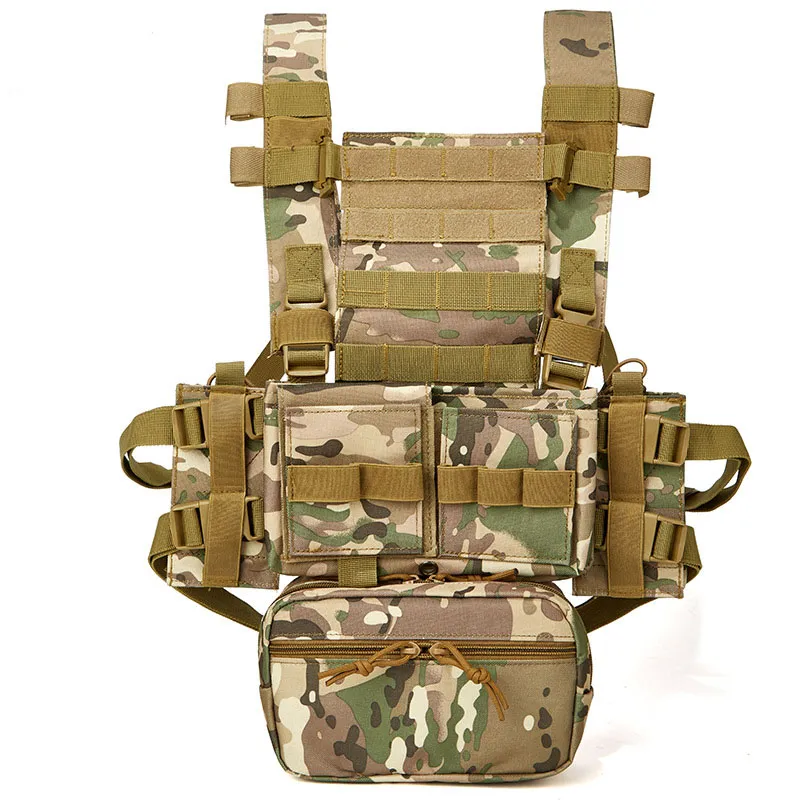 Combate Tactical Molle Vest Ammo MK3 Rig de caça removível Airsoft Paintball Gear colete com AK 47/74 Bolsa de revista