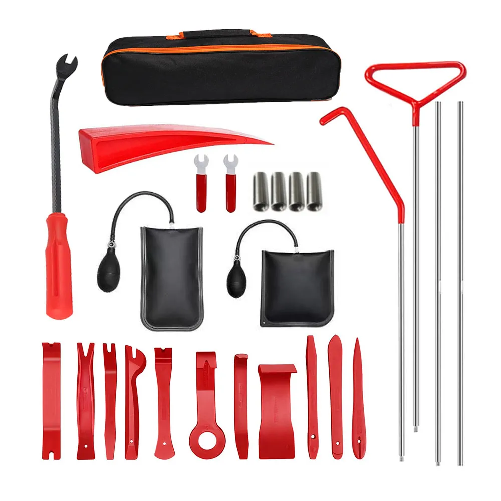 Complete Car Door Lockout tool set with Long Range Reach Hooking Key ...