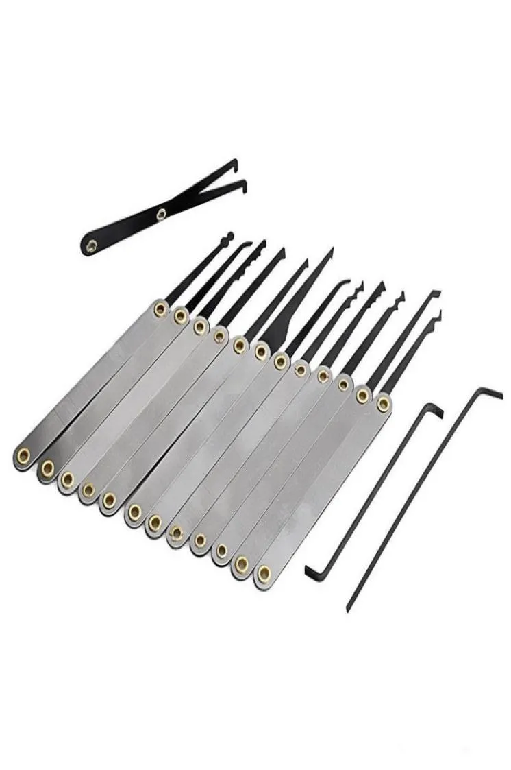 Pièce de verrouillage de déverrouillage de 15 pièces Set Key Extracteur Outils de serrurier