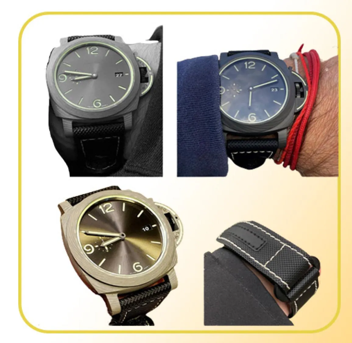 Band de montre de montre Nylon Nylon Fibre de 24 mm Fibre nylon ajusté pour PAM 01662 01119 Bracelets de haute qualité Hook Loop Strap Men To8789370