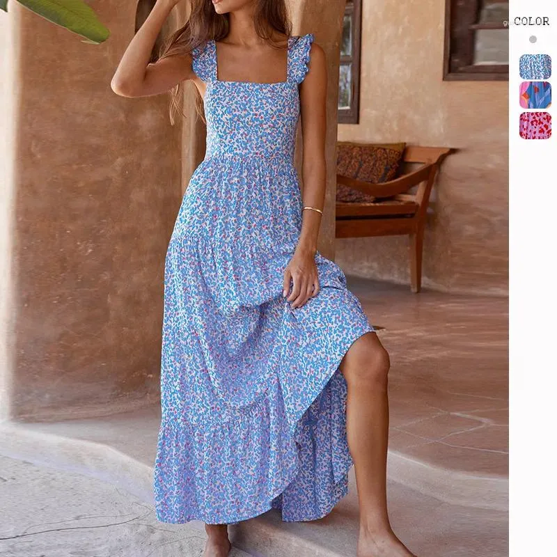 Korean Beach Outing Smocked Midi Dr for Women - Summer 20 Collecti