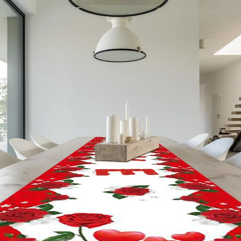 Coeur Arrow Love Table Runner Creative Saint Valentin Love Couleur Drapeau de coeur Tip de design pour décorations spéciales pour la Saint-Valentin