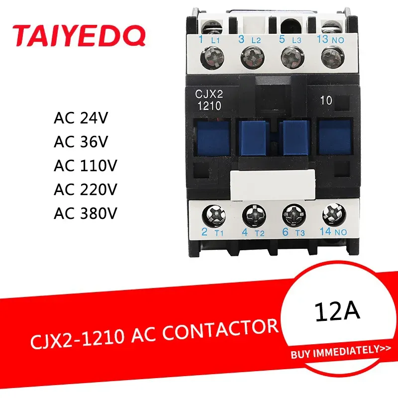DHgate.com:12A AC Contactor, CJX2-1210 NO Voltage 380V 220V