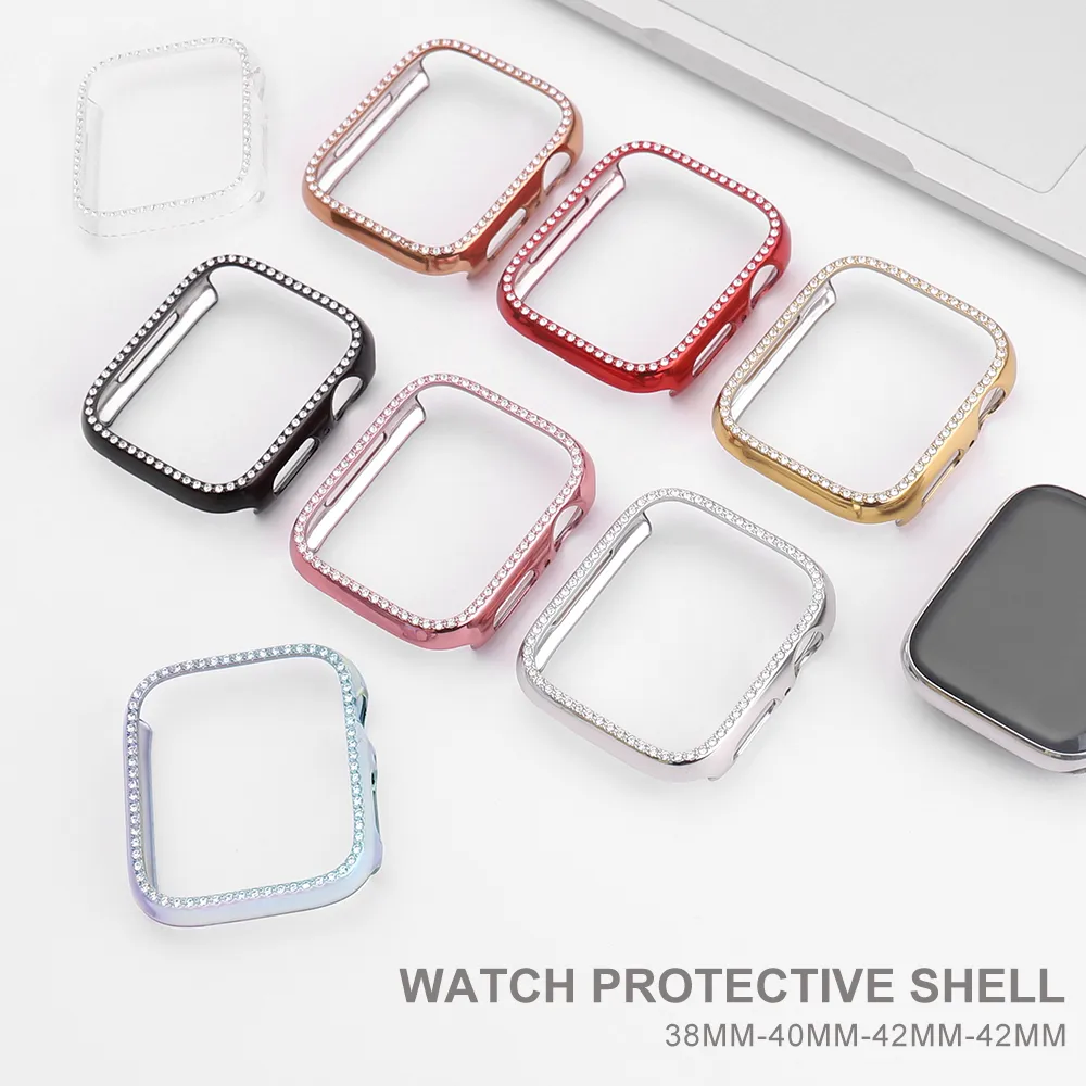 Bling Protective Shell für Apple Watch 7 8 5 6 Se 4 -Serie -Gurtrahmenabdeckung Ultra 49 mm 45 mm 44 mm 44mm42mm 38 mm IWatch Protector