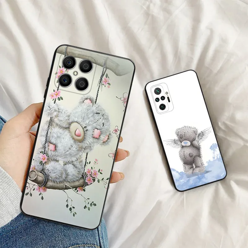 För heder 90 70 x9a x8 5g 8x x7 x6 x8a Magic 5 4 20 Lite 20i Pro Sweet Bear Teddy Matte Soft Phone Shell Case Cover Cover