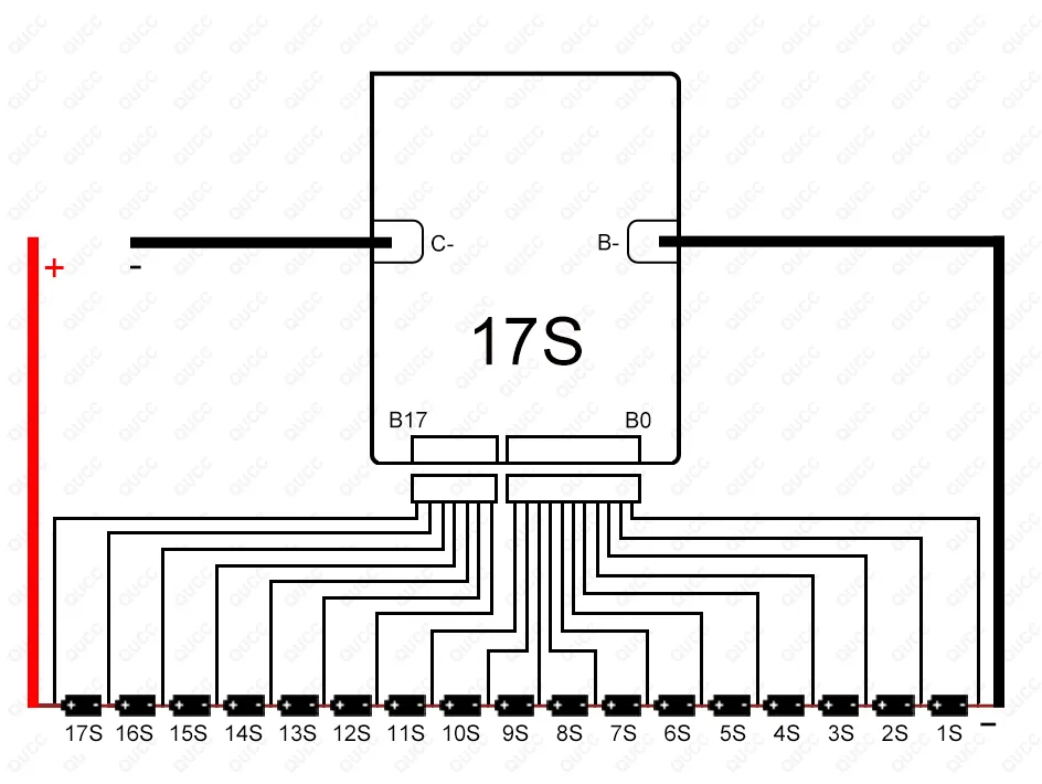 Qucc Display DHgate.com:QUCC 80A 10S 11S 12S 13S 14S 15S 16S 17S Smart BMS 36V 48V ...