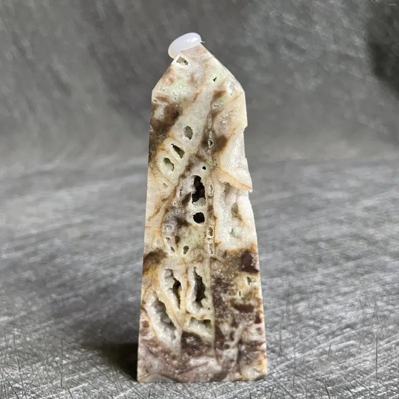 Decoratieve beeldjes 83G Natuurlijke Sphalerite Wand Point Polished Quartz Crystal Tower Healing Obelisk