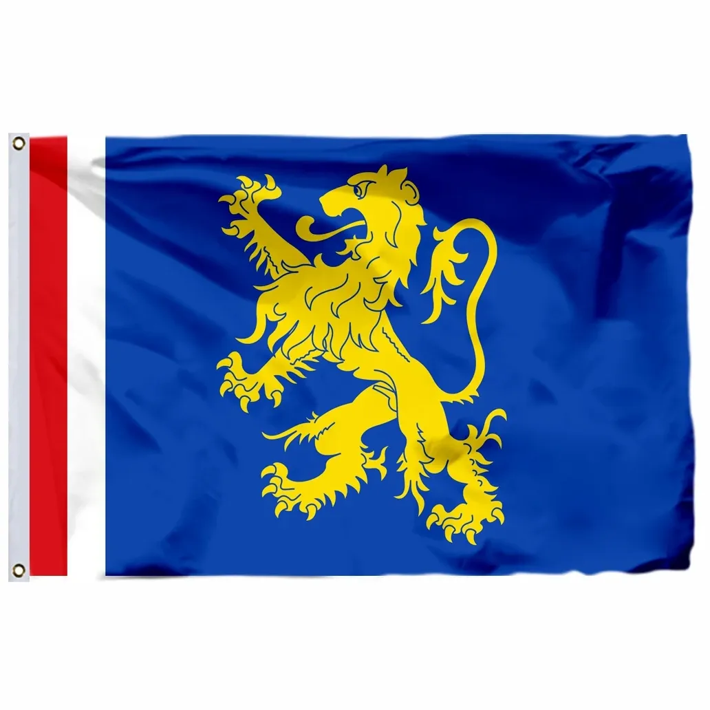 Nederländerna Amsterdam City Flag Livid Color, Double Stitched Netherland Flags Banners med mässing Grommets inomhusdekor