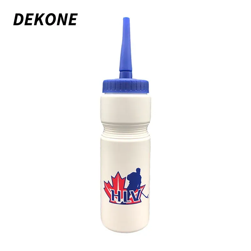 Hockey Hockey Bottle d'acqua HDPE in plastica HDPE NO BPA Sport Ice Hockey Bottiglie di lacrosse Bottiglie classiche Design esteso Design sportivo