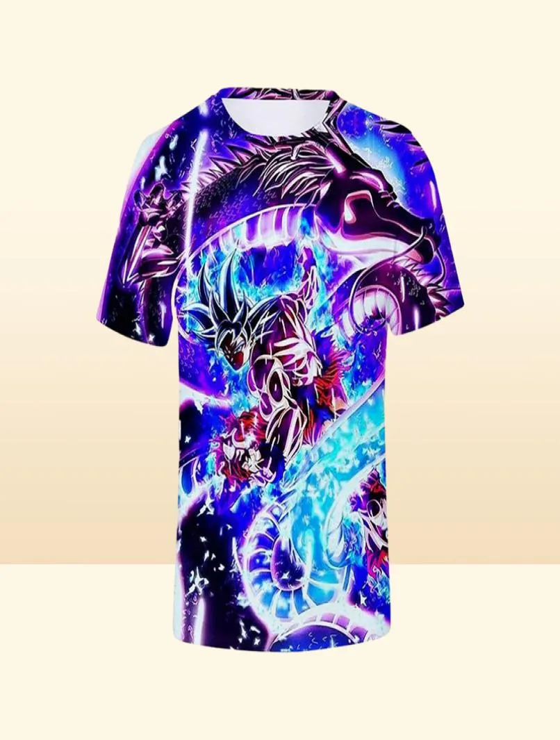 Men039s Tshirts de alta qualidade Summer 2022 Camiseta cool Goku camiseta 3D de mangas curtas