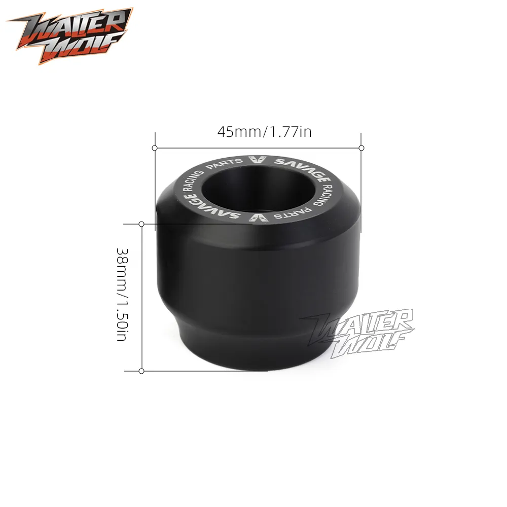 ZX4R ZX4RR Front Wheel Axle Fork Slider Falling Protector Black