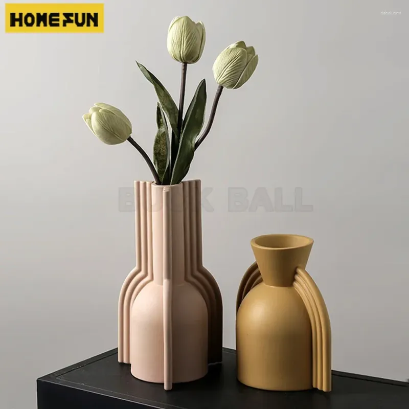 Vazen keramiek vaas creatief rangschikken bloemgeometrie Noordse stijl vaseliving kamer decoratie home accessoires geschenken