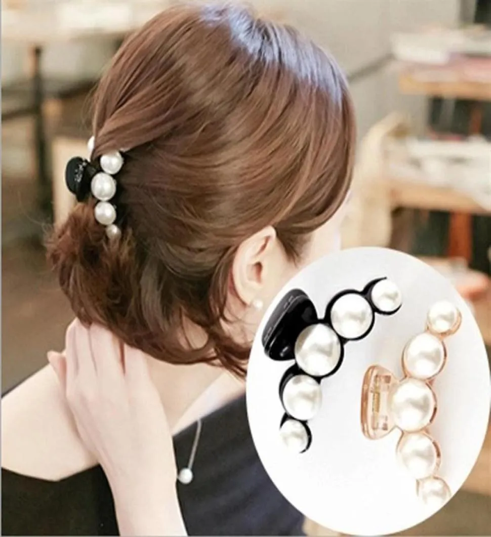 Koreaanse stijl meisjes haarspeld parel acryl haaraccessoires volwassen hoofdtooi mode grote clip grijp clip levering322c9751749