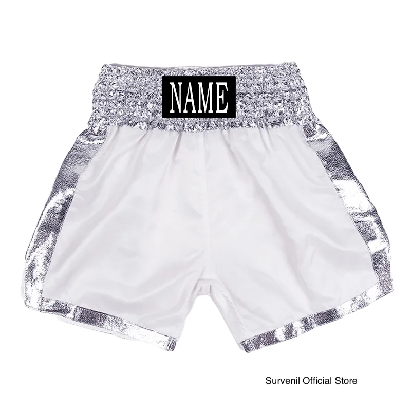 ボクシングショーツ メンズ レディース キッズ カスタムネーム サテン