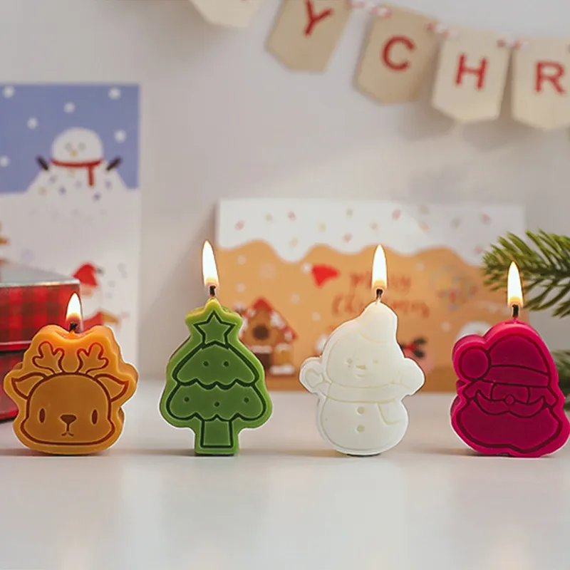 Christmas Snowman Snowflake Geurende kaarsen Kerstmis aromatherapie kaarsen geschenkdoos