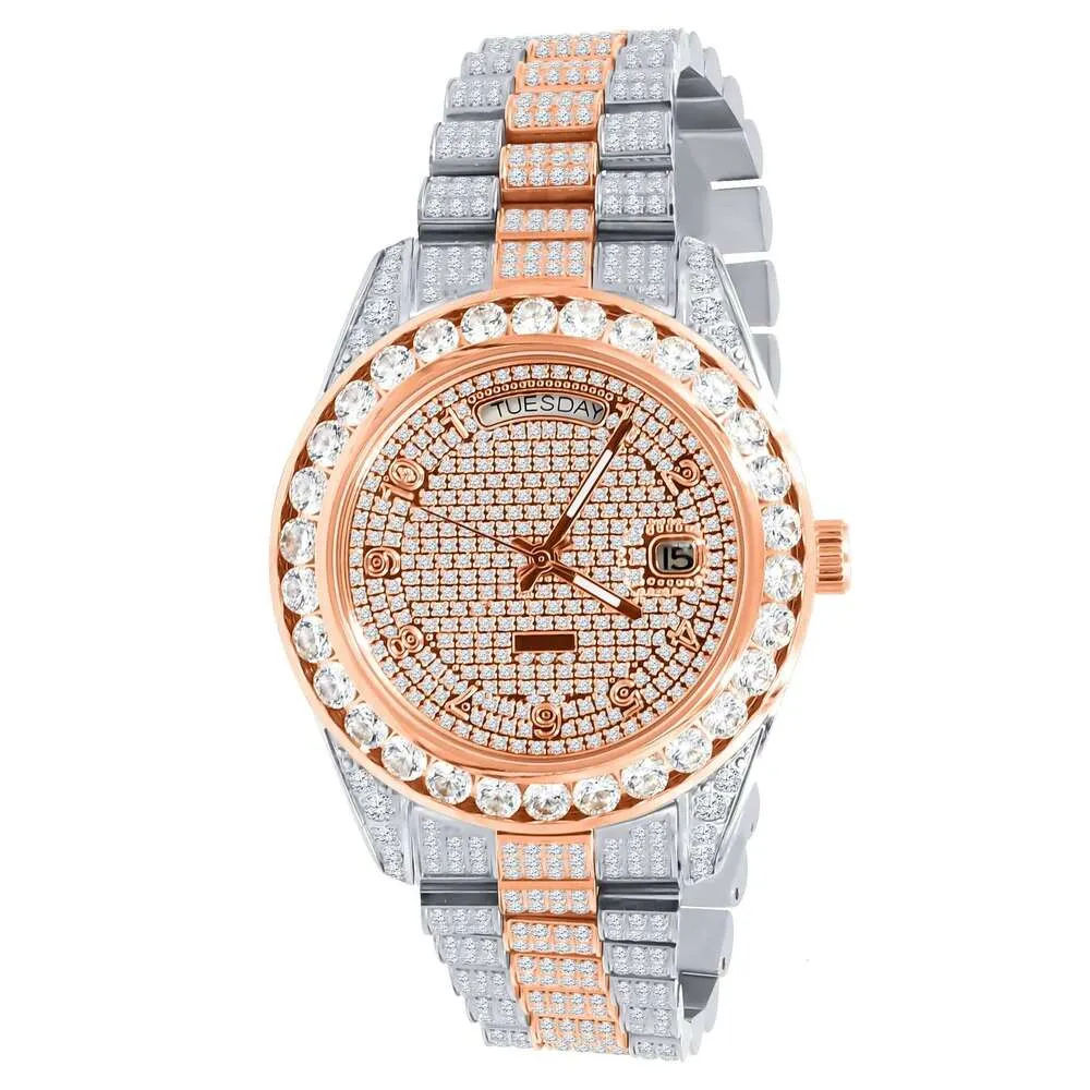 Luxury Looking Full Regardez Iced Out for Men Woman Top Craftsmail Unique et cher Mosang Diamond 1 1 5A Montres pour Hip Hop Industrial Luxurious 3656