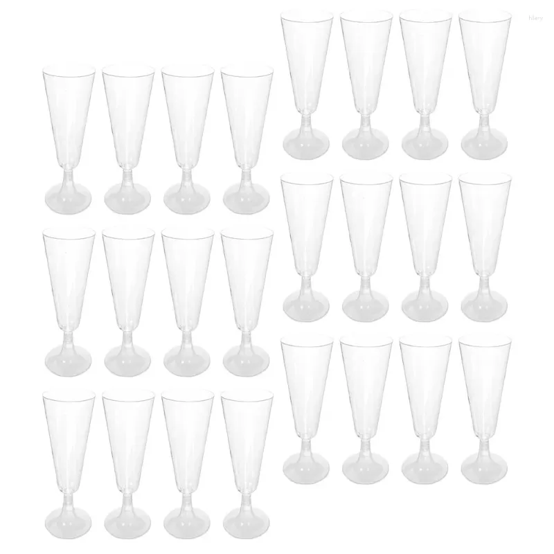 Disposable Cups Straws Plastic Goblet Glasses Flutes Red Goblets Bar Drinks Cocktail