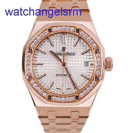 AP Crystal Wrist Watch Epic Royal Oak Series 15451or Womens Rose Gold Automatic mécanique Swiss célèbre montre Luxury Sports Watch with Diamètre