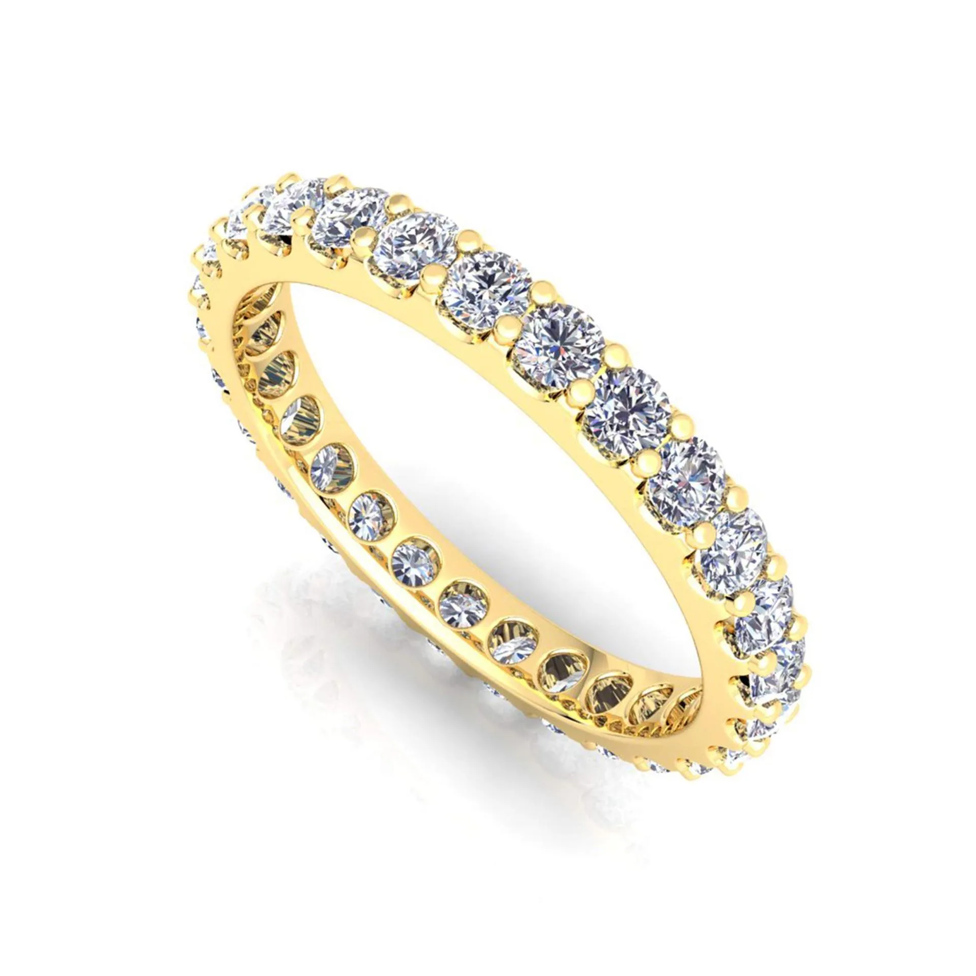 Sparkling Gorgeous Handmade Full Round Cut Moissanite Diamond Gemstones Wedding Rings Pure 100% 925 Sterling Silver_voghion.com