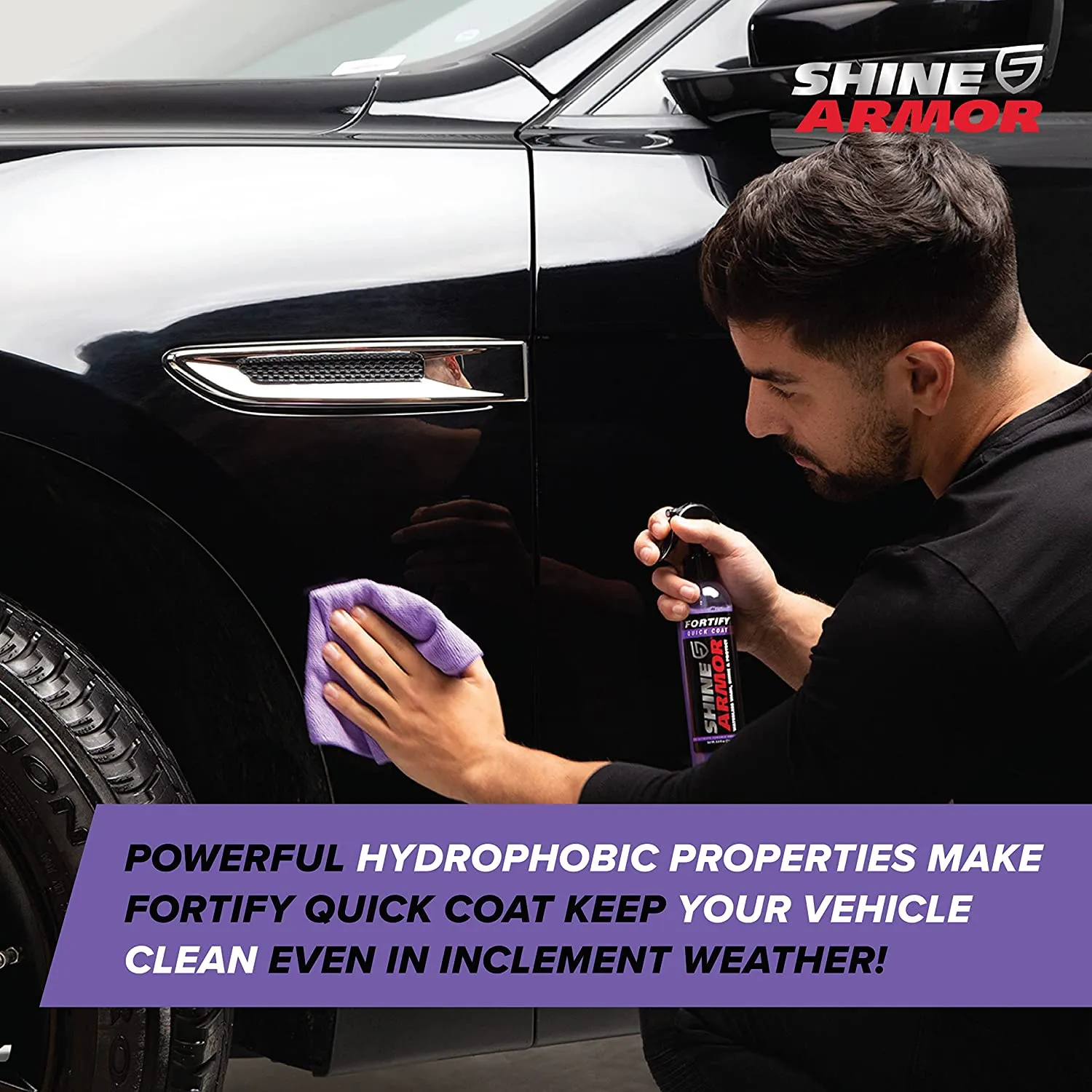 Original SHINE ARMOR Fortify Quick Coat & Car Interior Cleaner, Ceramic Coating & All Purpose Car Interior Cleaner